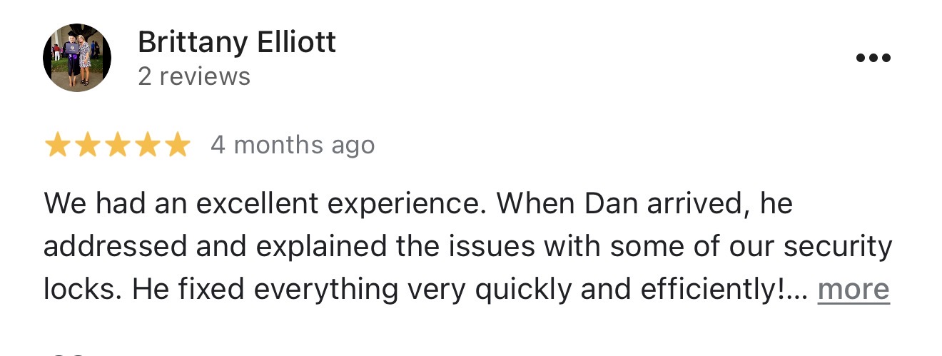 Review from Brittany - locksmith service in Frisco