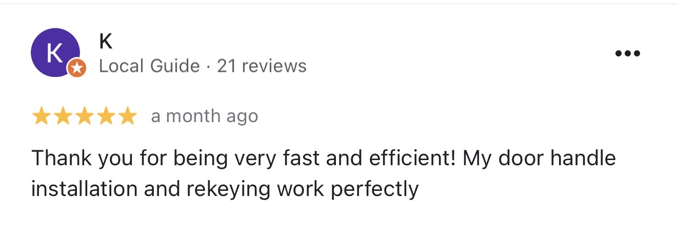 Review from K Local Guide - locksmith service in Frisco